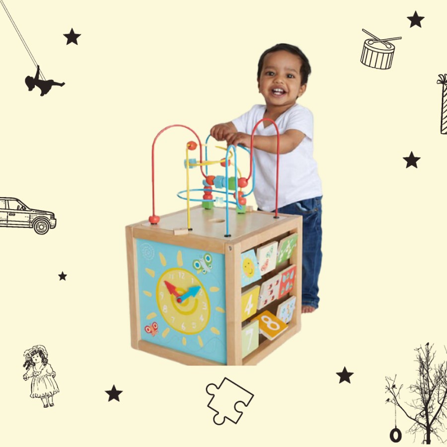Sewa ELC Giant Wooden Activity Cube 2