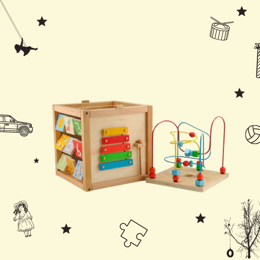 Sewa ELC Giant Wooden Activity Cube 3