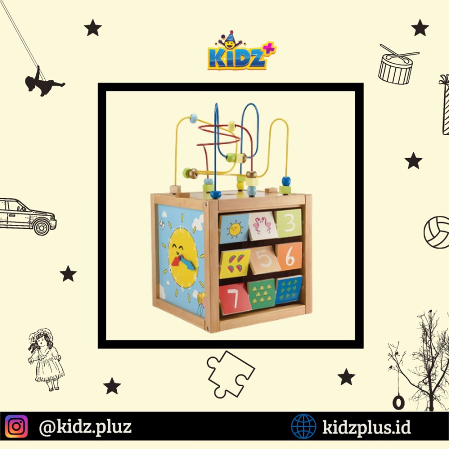 Sewa ELC Giant Wooden Activity Cube