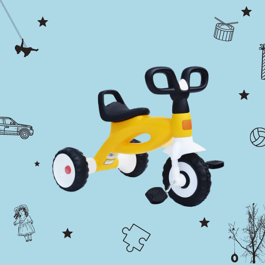 Sewa Labeille Baby Dolphin Tricycle Yellow , Blue , & Red2