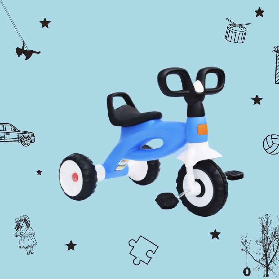 Sewa Labeille Baby Dolphin Tricycle Yellow , Blue , & Red3