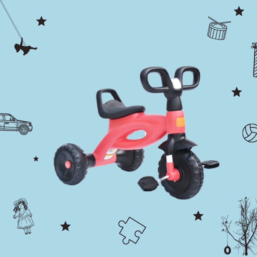 Sewa Labeille Baby Dolphin Tricycle Yellow , Blue , & Red4