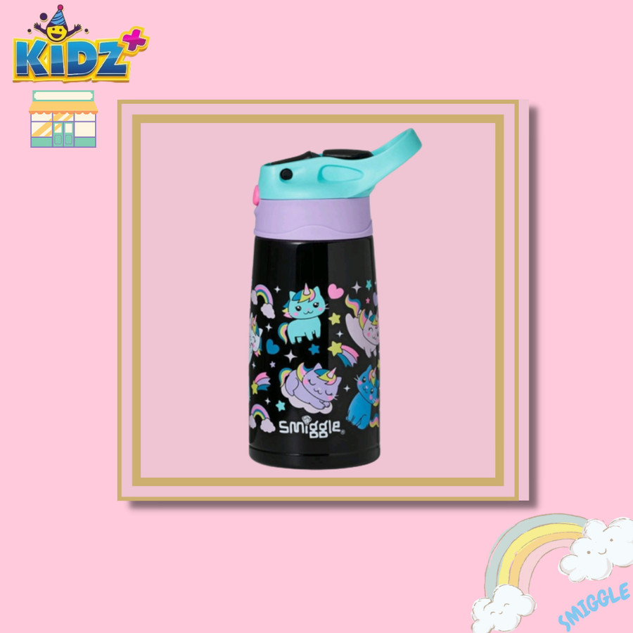 Smiggle Sky Hi Junior Insulated Stainless Steel Flip Drink Bottle